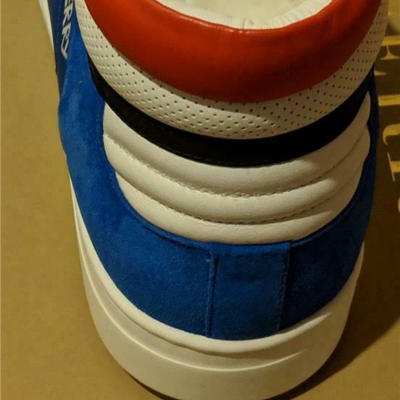 Burberry "Reeth" Leather/Suede High-Top Sneakers - Picture 4 of 7